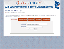 Tablet Screenshot of elections.civicinfo.bc.ca